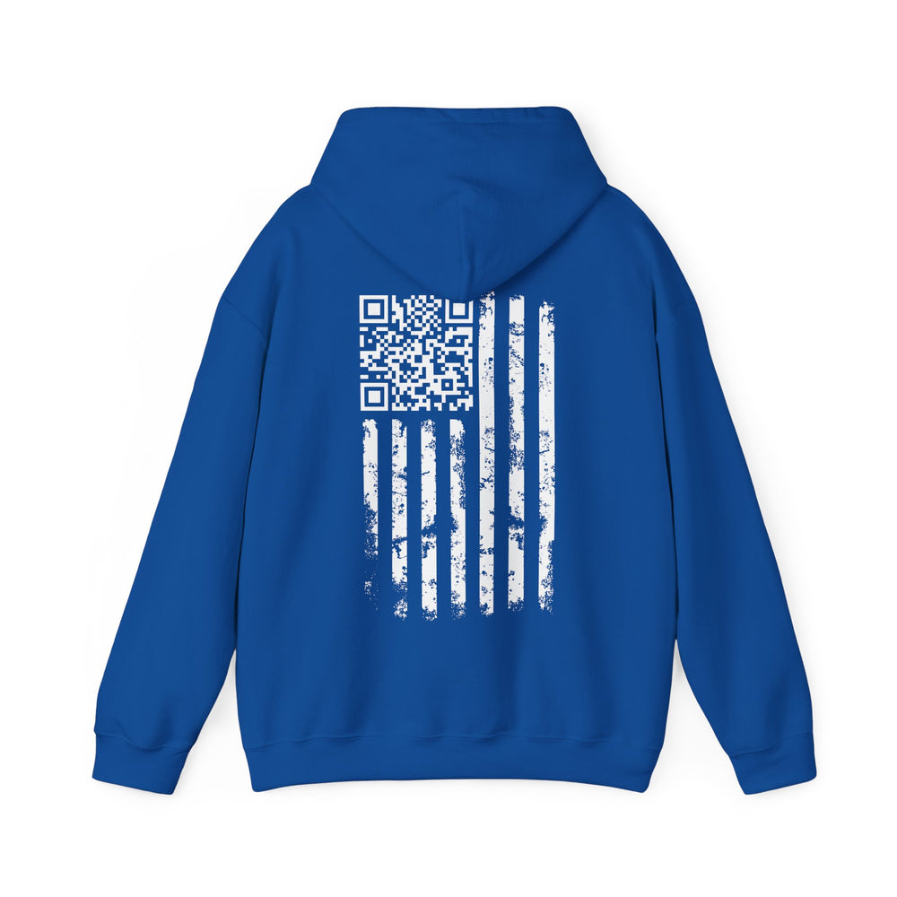 American Flag QR Code Hooded Sweatshirt