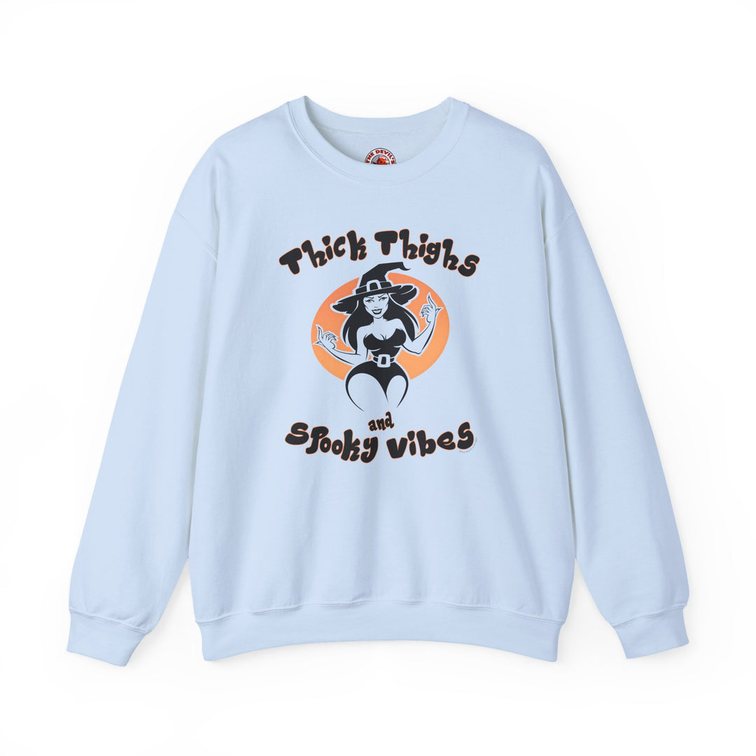 Thick Thighs and Spooky Vibes Crewneck Sweatshirt
