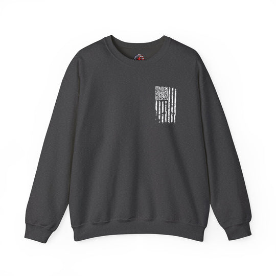 American Flag QR Code Crewneck Sweatshirt