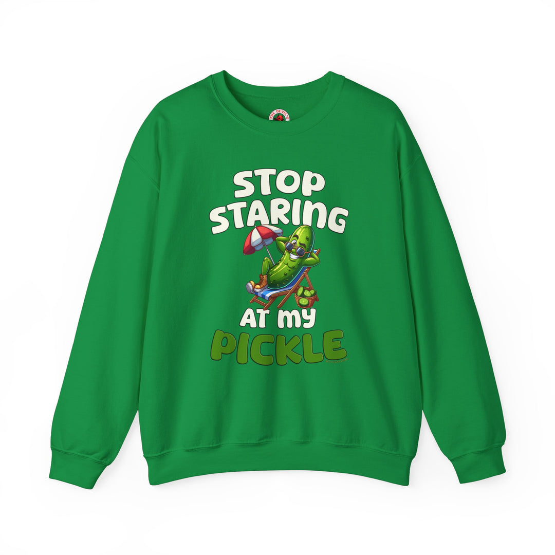 Stop Staring At My Pickle Crewneck Sweatshirt