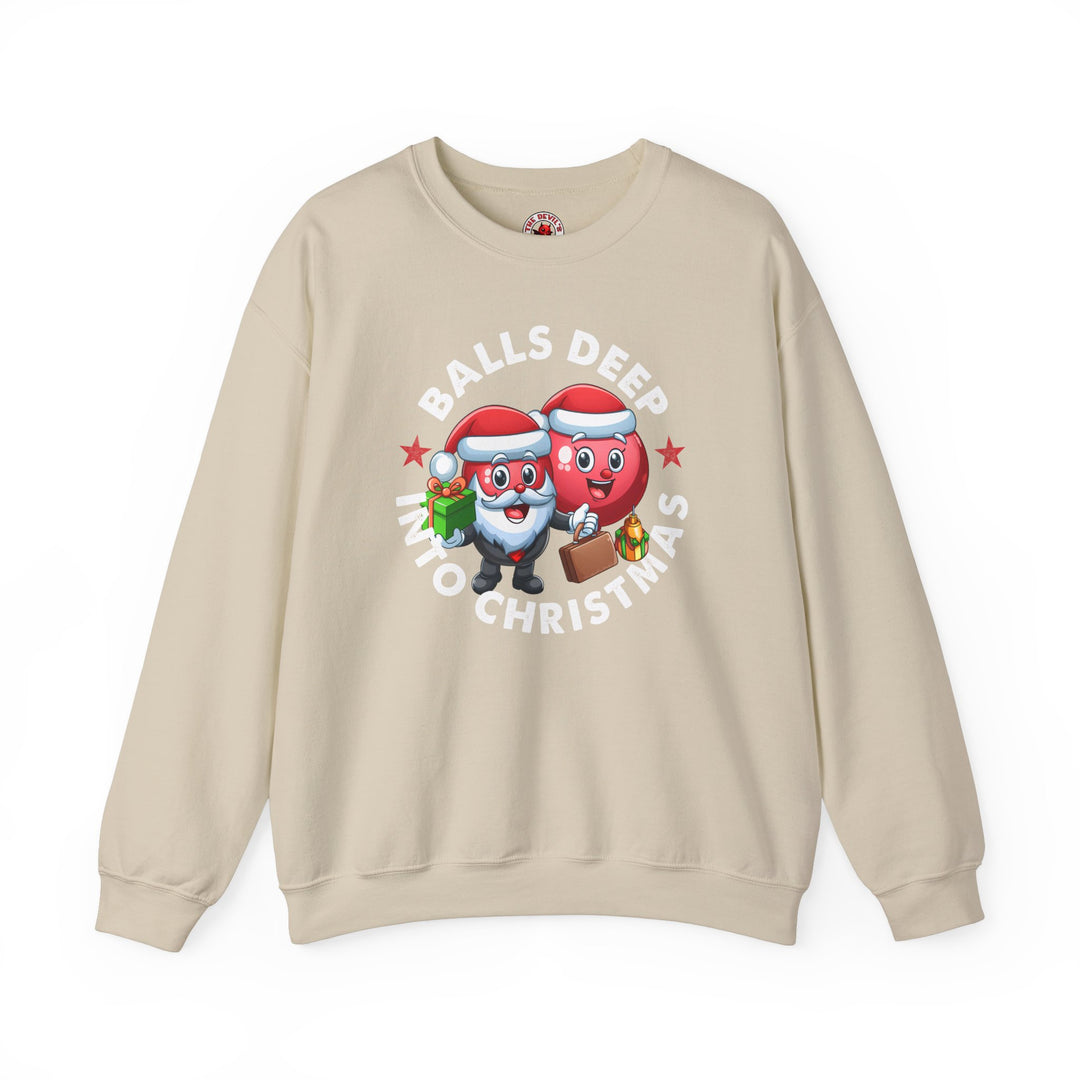 Balls Deep Into Christmas Crewneck Sweatshirt