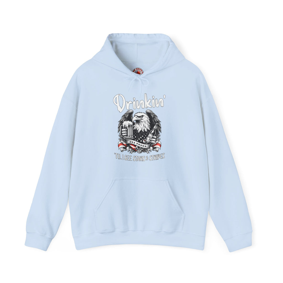 Drinkin' Til I See Stars & Stripes Hooded Sweatshirt