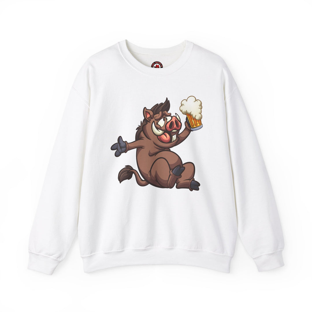 Beer Drinking Boar Crewneck Sweatshirt