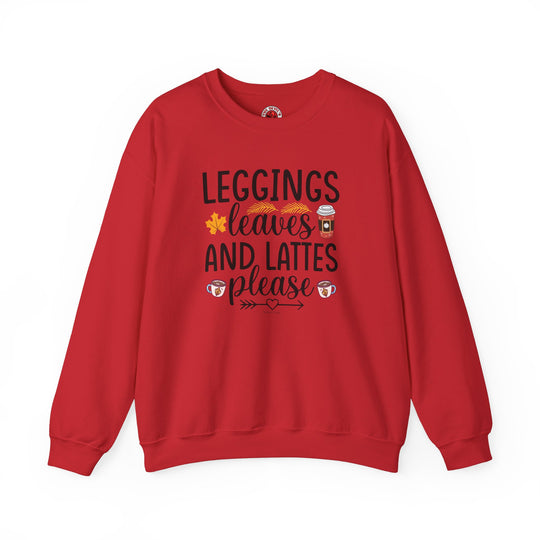 Leggings Leaves and Lattes Please Crewneck Sweatshirt