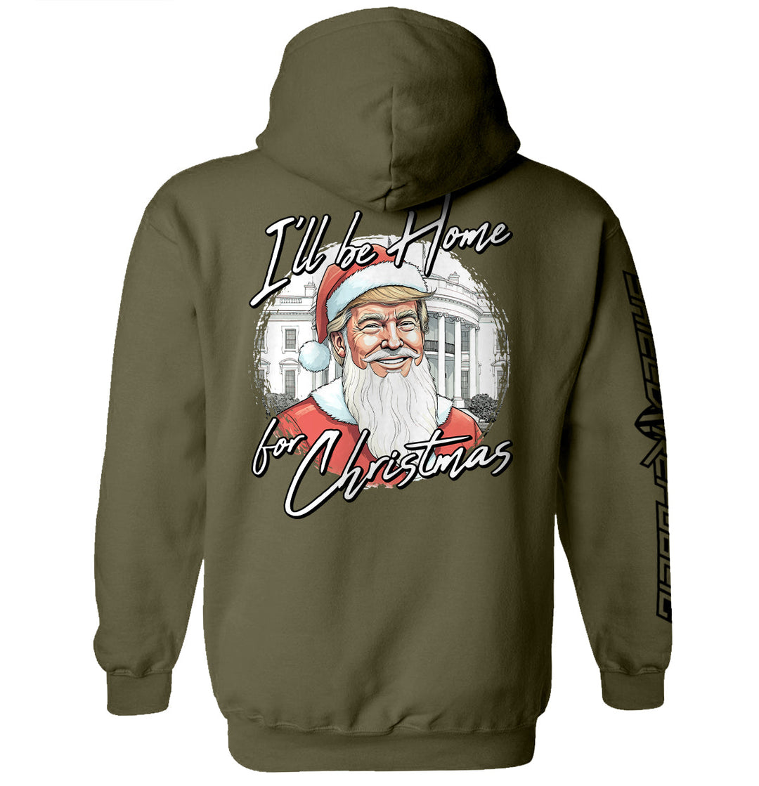 I'll be home for Christmas Santa Trump Shirts