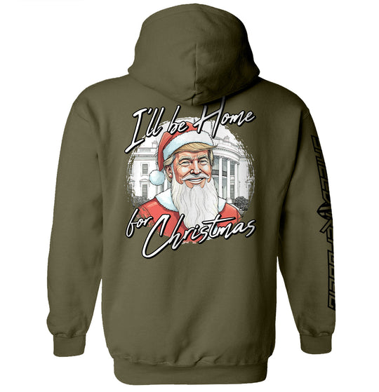 I'll be home for Christmas Santa Trump Shirts