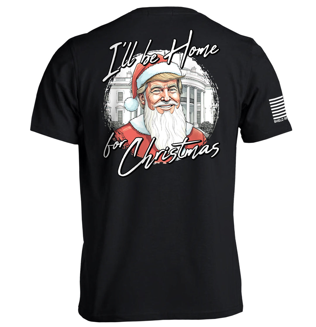 I'll be home for Christmas Santa Trump Shirts