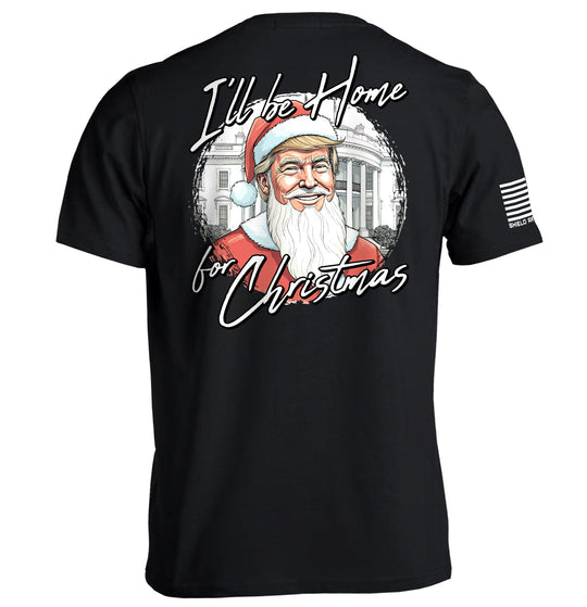 I'll be home for Christmas Santa Trump Shirts