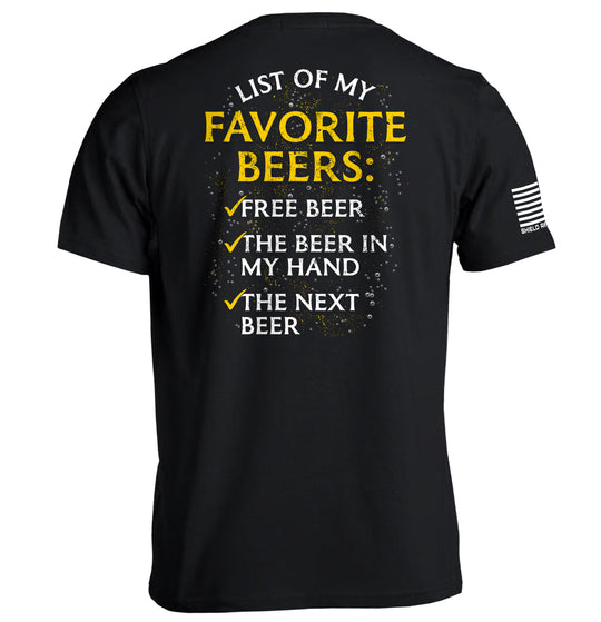 List of My Favorite Beers Shirts
