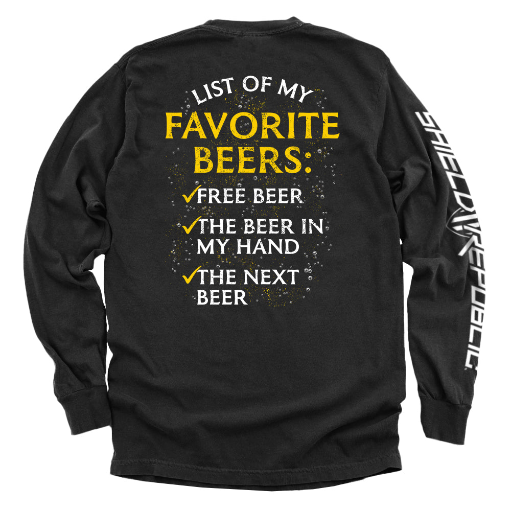 List of My Favorite Beers Shirts
