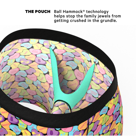 The Candy Crush Candy Hearts Ball Hammock® Pouch Underwear