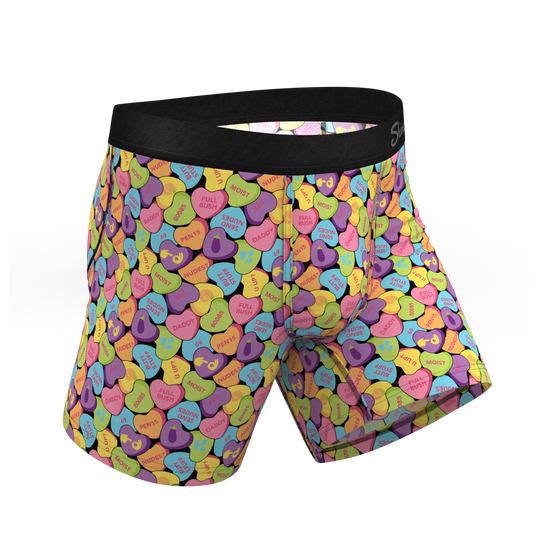 The Candy Crush Candy Hearts Ball Hammock® Pouch Underwear