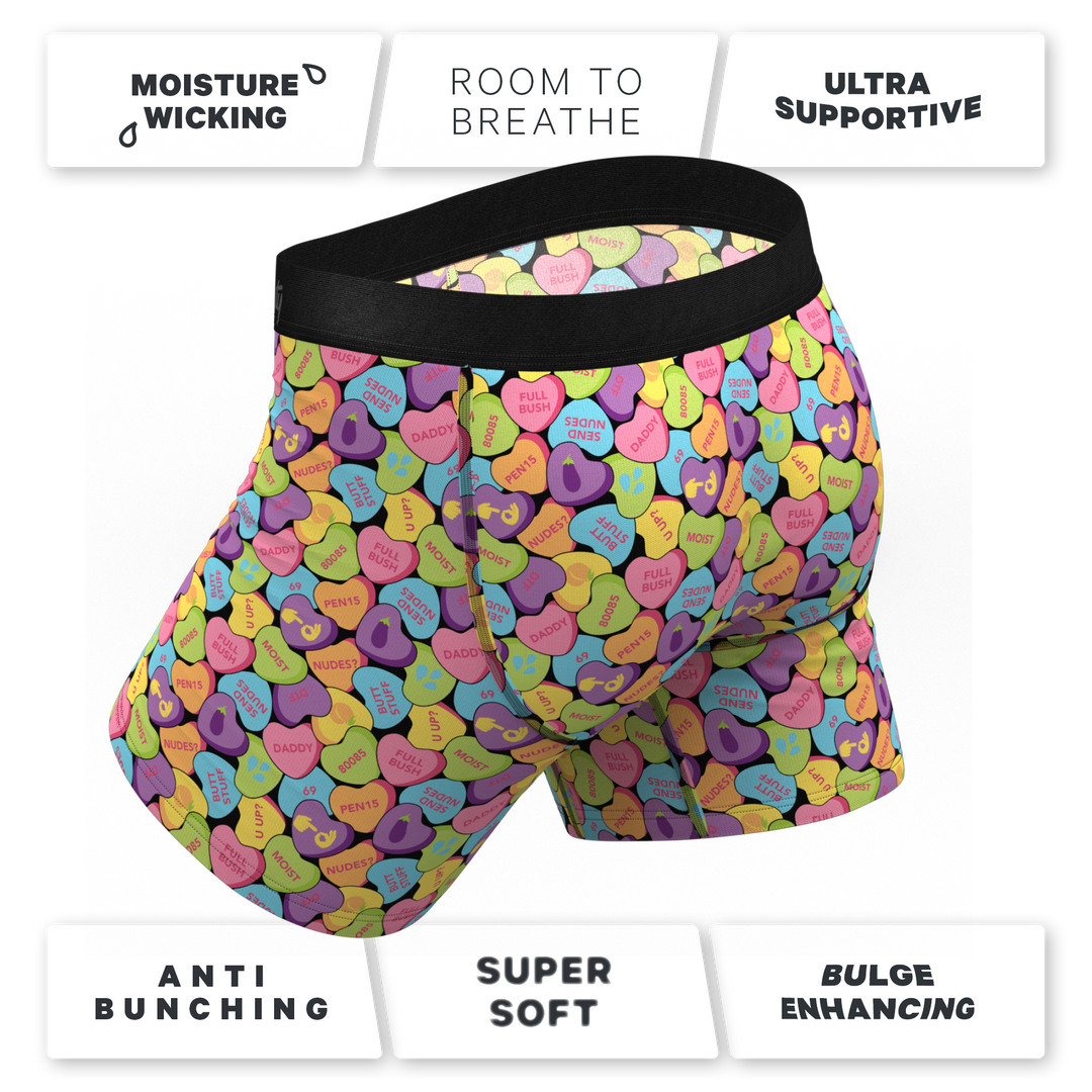 The Candy Crush Candy Hearts Ball Hammock® Pouch Underwear