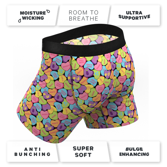 The Candy Crush Candy Hearts Ball Hammock® Pouch Underwear