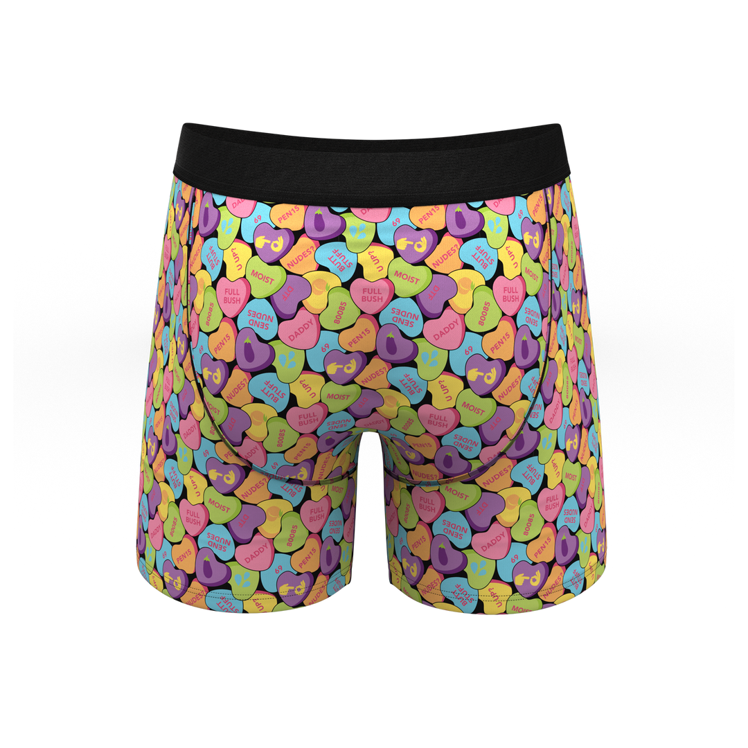 The Candy Crush Candy Hearts Ball Hammock® Pouch Underwear
