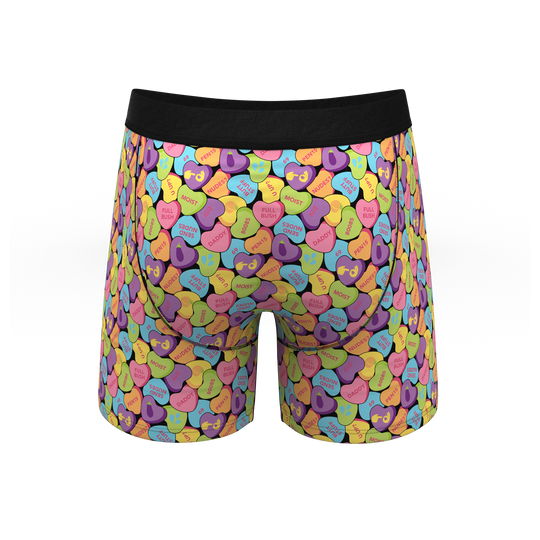 The Candy Crush Candy Hearts Ball Hammock® Pouch Underwear