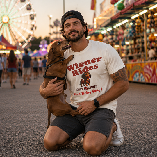 Free Wiener Rides T-Shirt