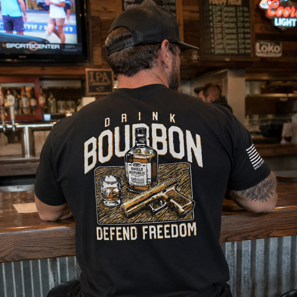 Drink Bourbon Defend Freedom Shirts