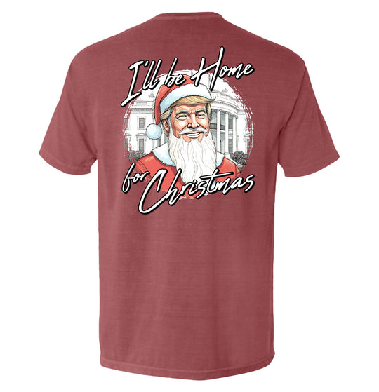 I'll be home for Christmas Santa Trump Shirts