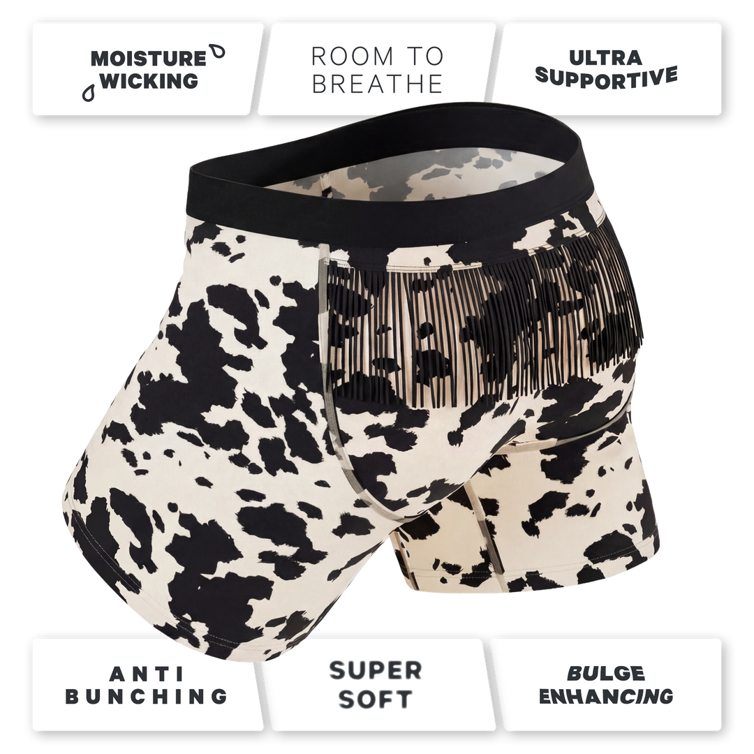 The Graze Escape Cow Hide Fringe Ball Hammock® Pouch Underwear
