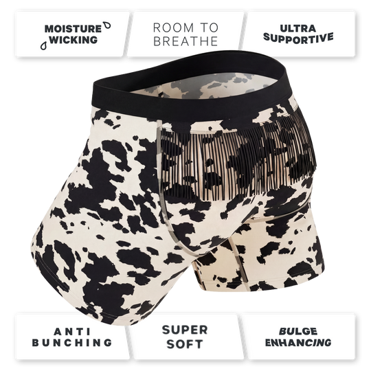 The Graze Escape Cow Hide Fringe Ball Hammock® Pouch Underwear