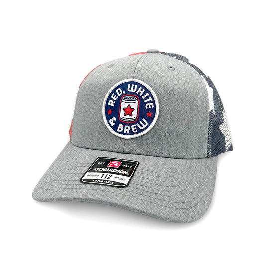 Red White and Brew Woven Patch Hat