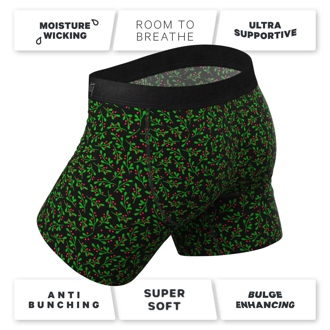 The Kiss Me There Mistletoe Ball Hammock® Pouch Underwear