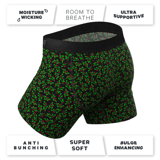 The Kiss Me There Mistletoe Ball Hammock® Pouch Underwear