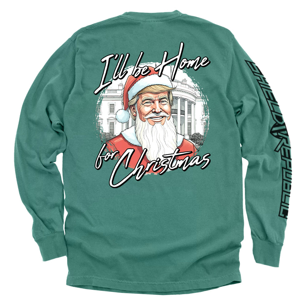 I'll be home for Christmas Santa Trump Shirts