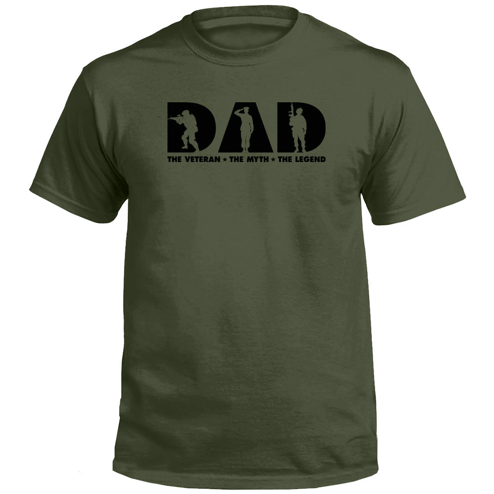 Dad The Veteran The Myth The Legend Shirts (front)