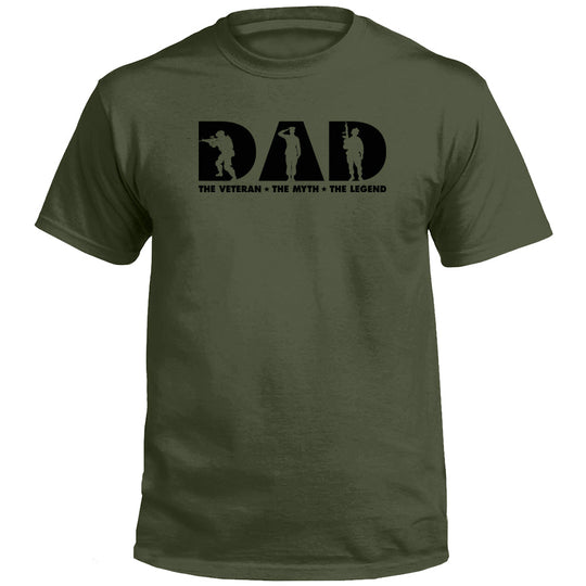 Dad The Veteran The Myth The Legend Shirts (front)