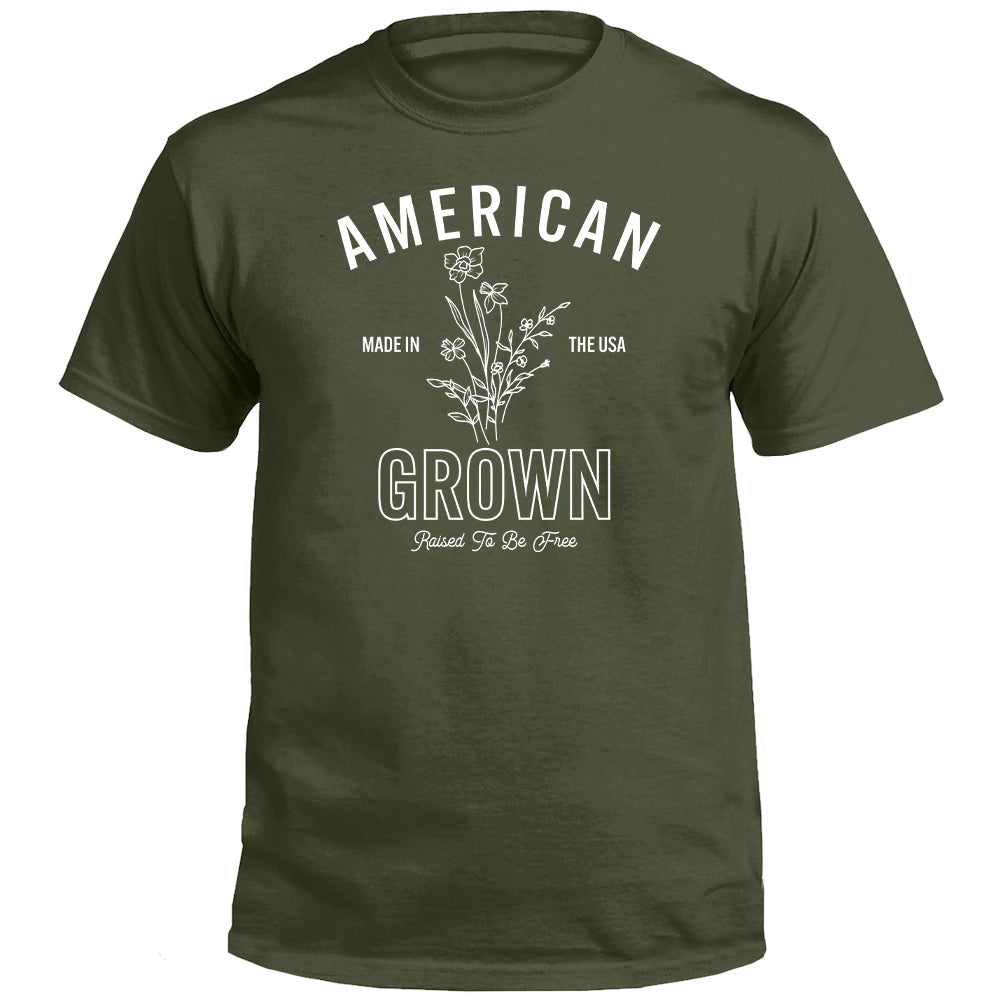 American Grown Raised To Be Free Shirts (front)