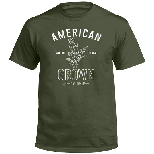 American Grown Raised To Be Free Shirts (front)