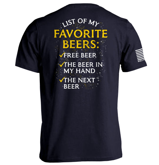 List of My Favorite Beers Shirts