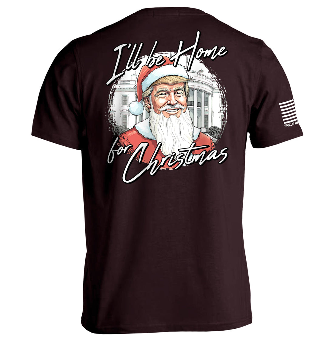 I'll be home for Christmas Santa Trump Shirts