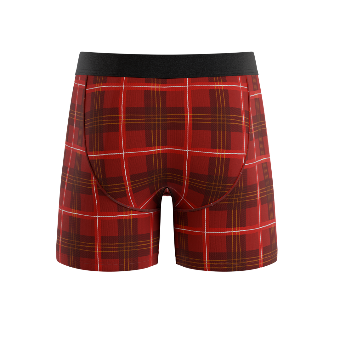 The Partridge Red Cozy Plaid Ball Hammock® Pouch Underwear
