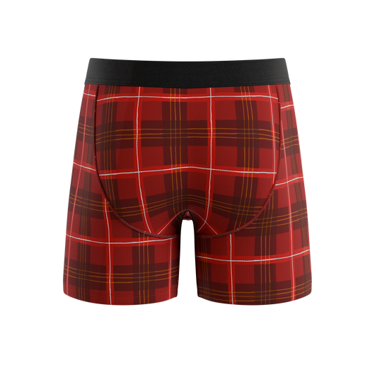 The Partridge Red Cozy Plaid Ball Hammock® Pouch Underwear