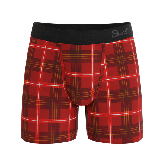 The Partridge Red Cozy Plaid Ball Hammock® Pouch Underwear
