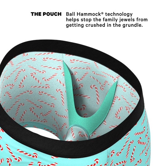 The Peppermint Pimp Canes Candy Cane Ball Hammock® Pouch Underwear