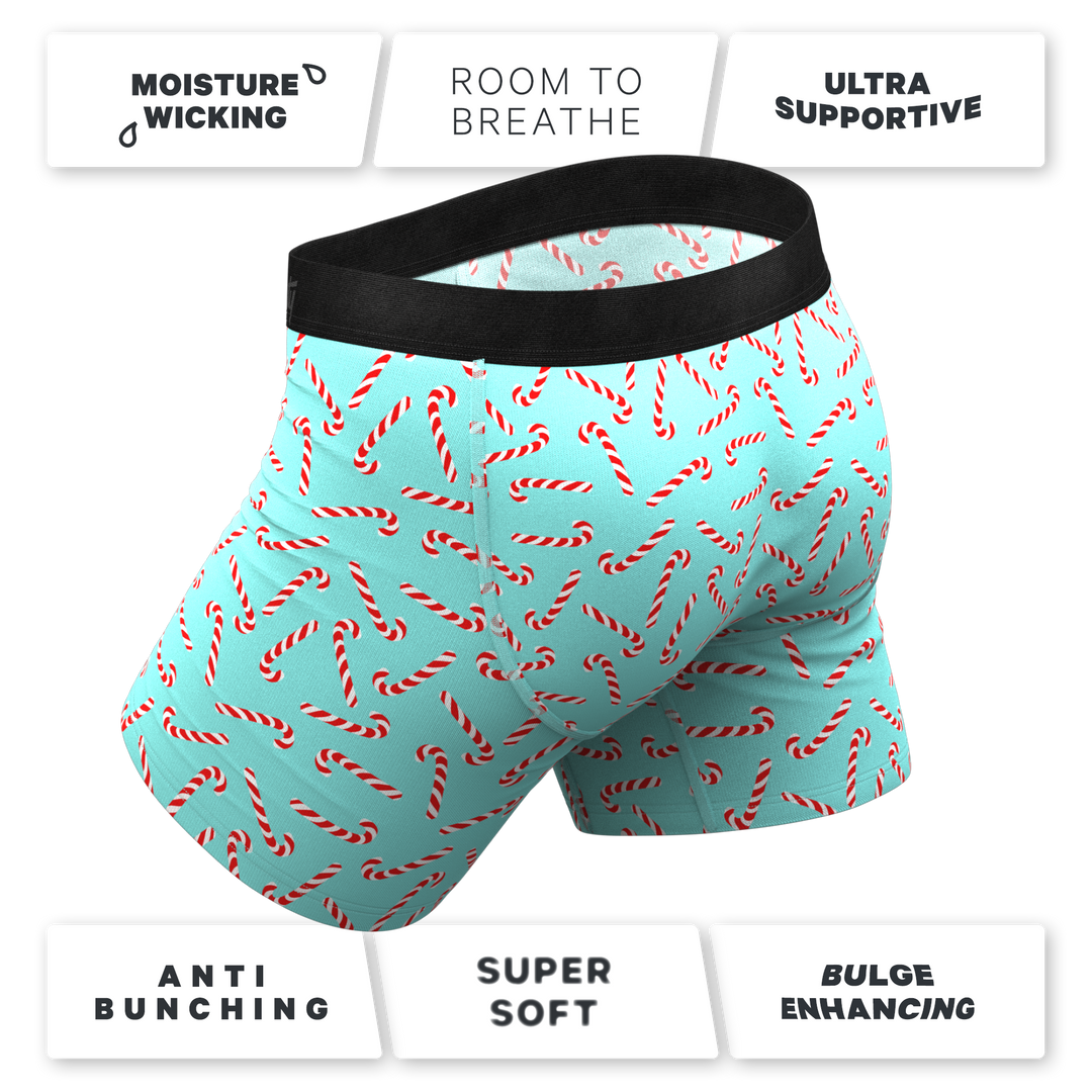 The Peppermint Pimp Canes Candy Cane Ball Hammock® Pouch Underwear