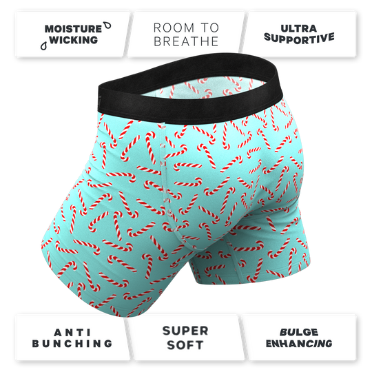 The Peppermint Pimp Canes Candy Cane Ball Hammock® Pouch Underwear