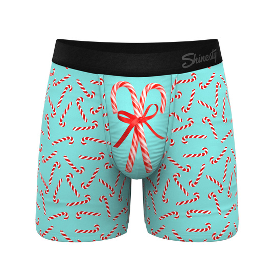 The Peppermint Pimp Canes Candy Cane Ball Hammock® Pouch Underwear