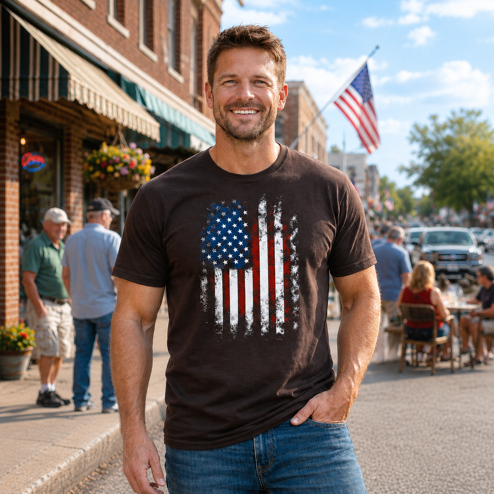 Distressed American Flag T-Shirt