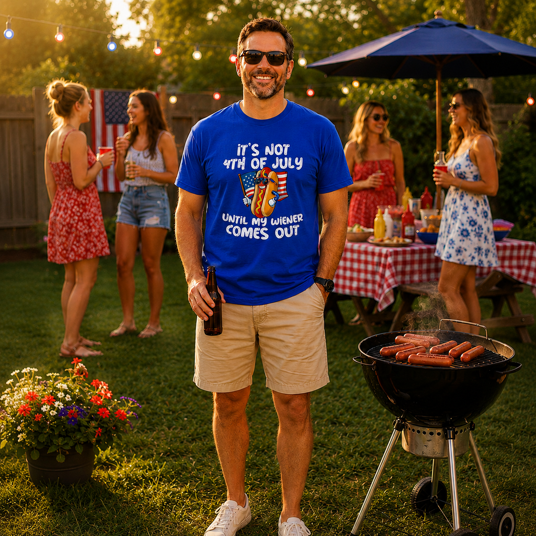 It's Not 4th Of July Until My Wiener Comes Out T-Shirt