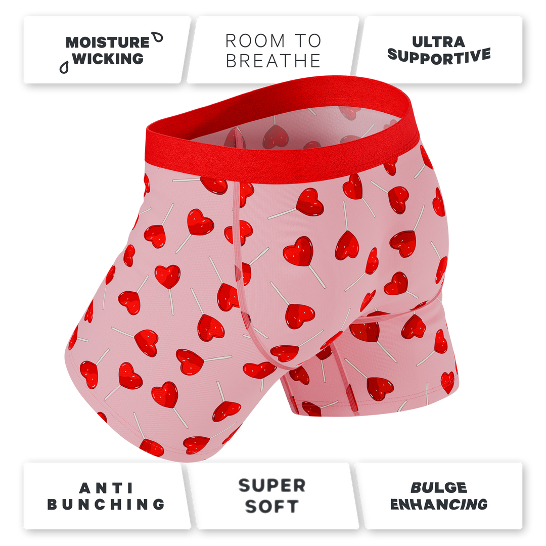 The Suckered In Heart Lollipop Ball Hammock® Pouch Underwear