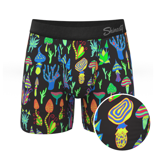 The Super Shroom Neon Mushrooms Ball Hammock® Pouch Underwear