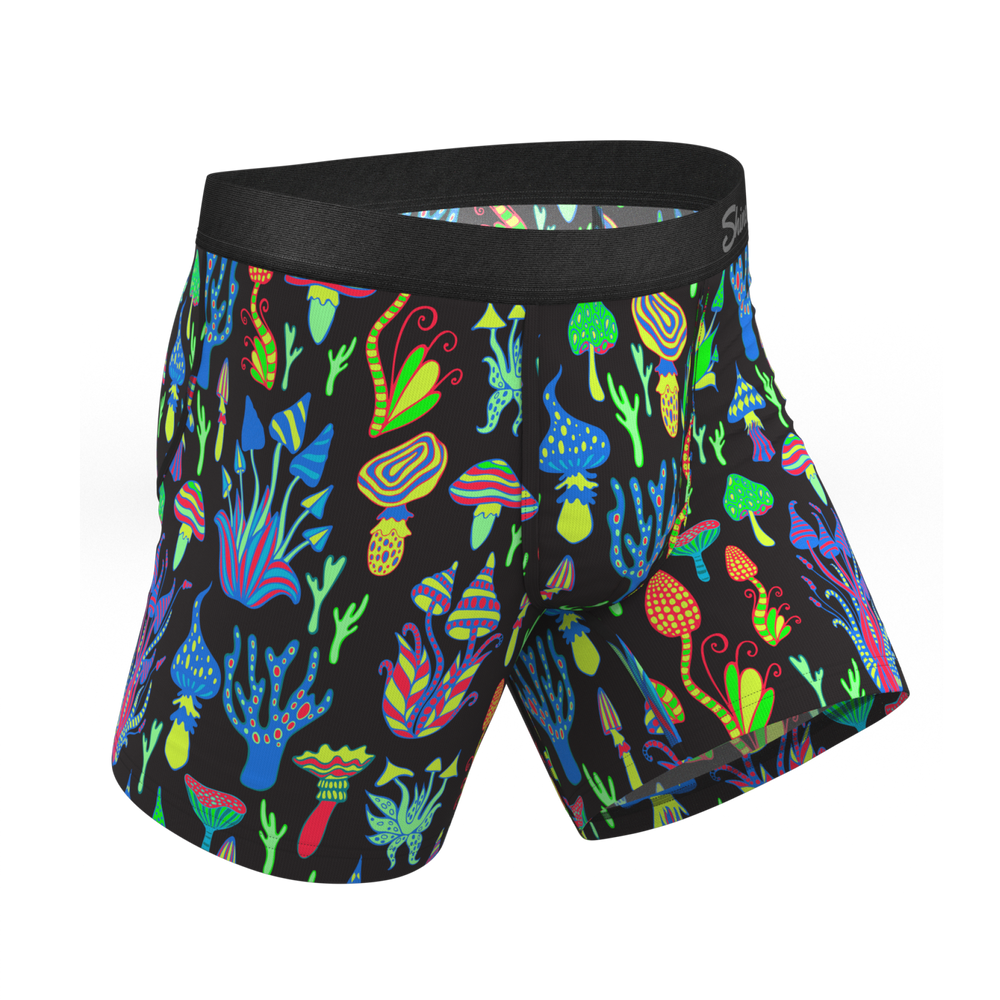 The Super Shroom Neon Mushrooms Ball Hammock® Pouch Underwear