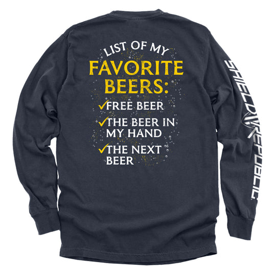 List of My Favorite Beers Shirts