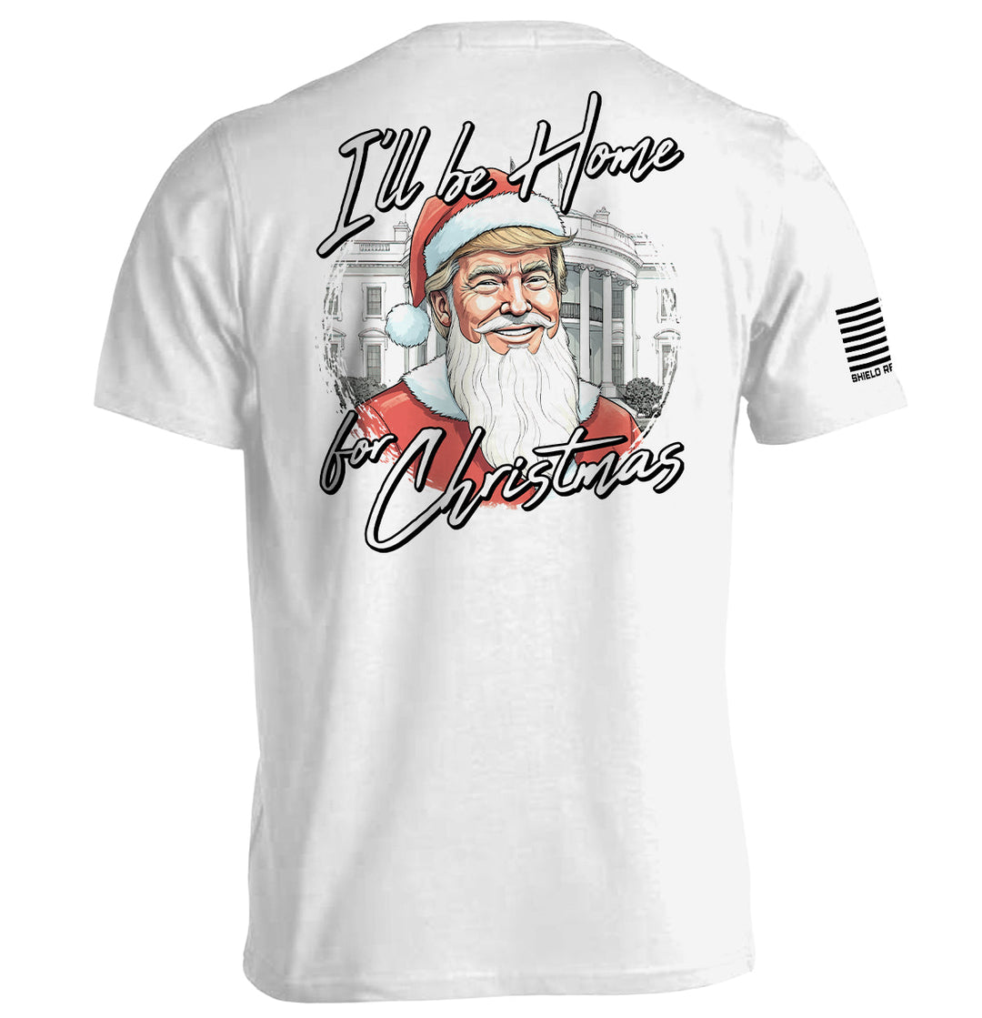 I'll be home for Christmas Santa Trump Shirts