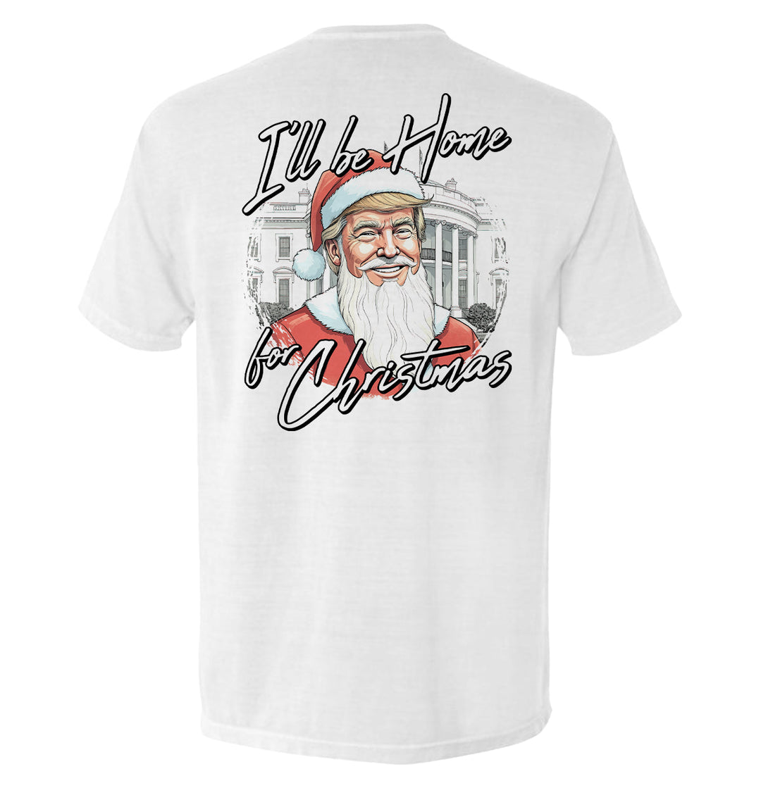I'll be home for Christmas Santa Trump Shirts